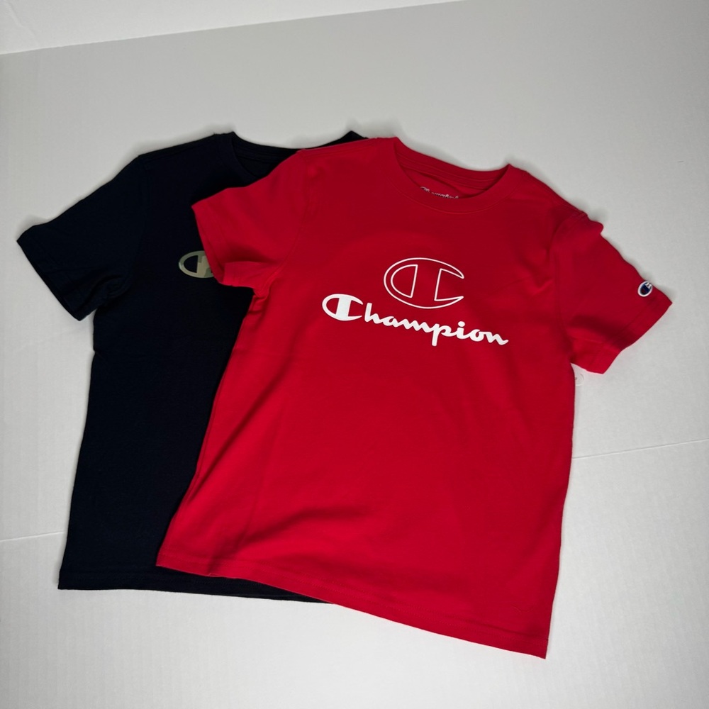 Champion Kids Red and Black T-Shirts